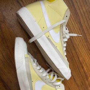 Yellow and khaki Nike blazers